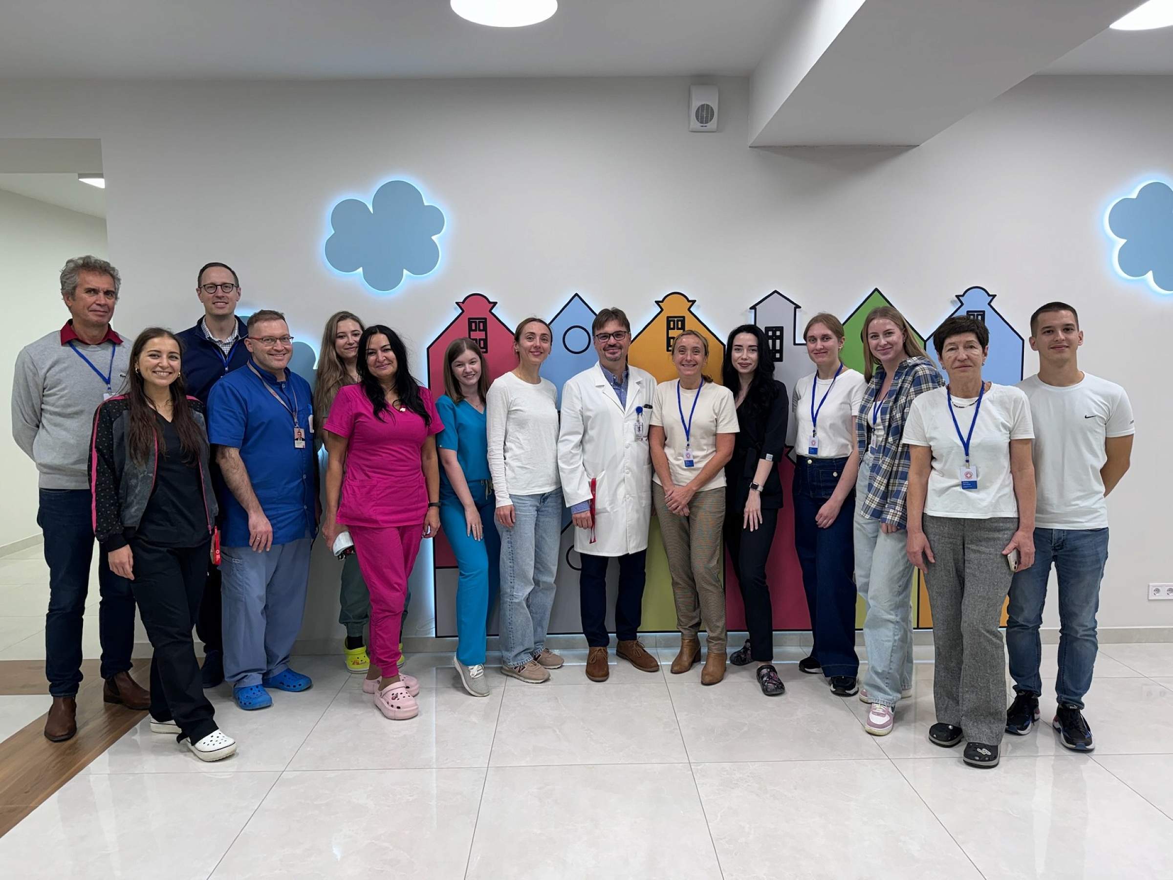 Dr. Mendenhall in Ukraine with team