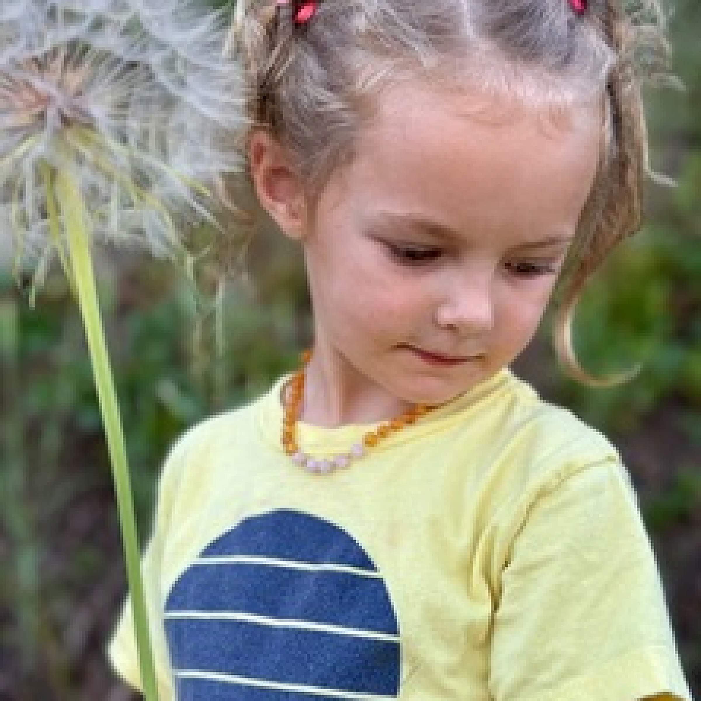 Child with flower